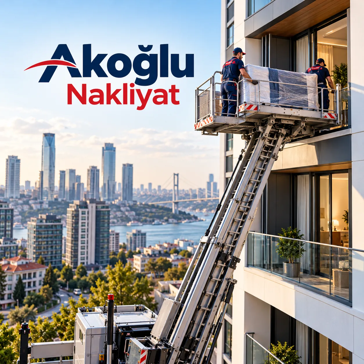 Yük asansörüyle yüksek kata ev eşyası taşıma