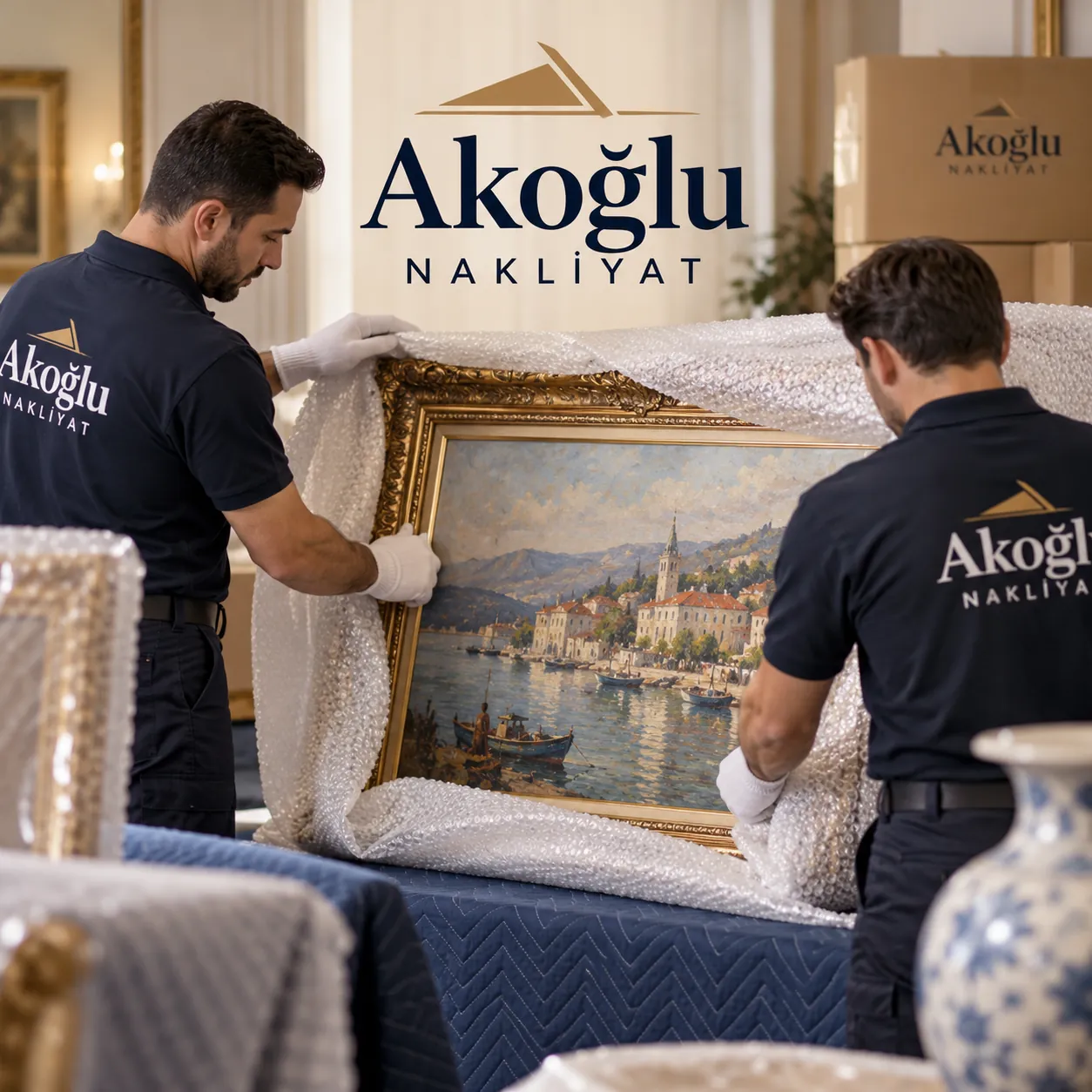 Koltukların nakliyat öncesinde koruyucu ambalajla sarılması